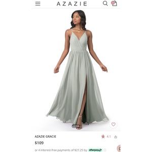 Azazie Gracie bridesmaids dress in Silver A2